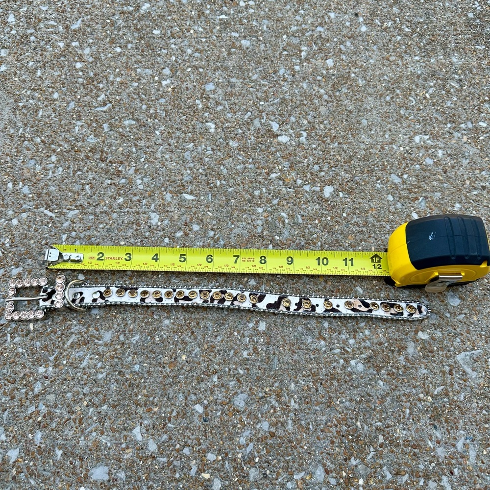 Leopard Print Rhinestone dog collar